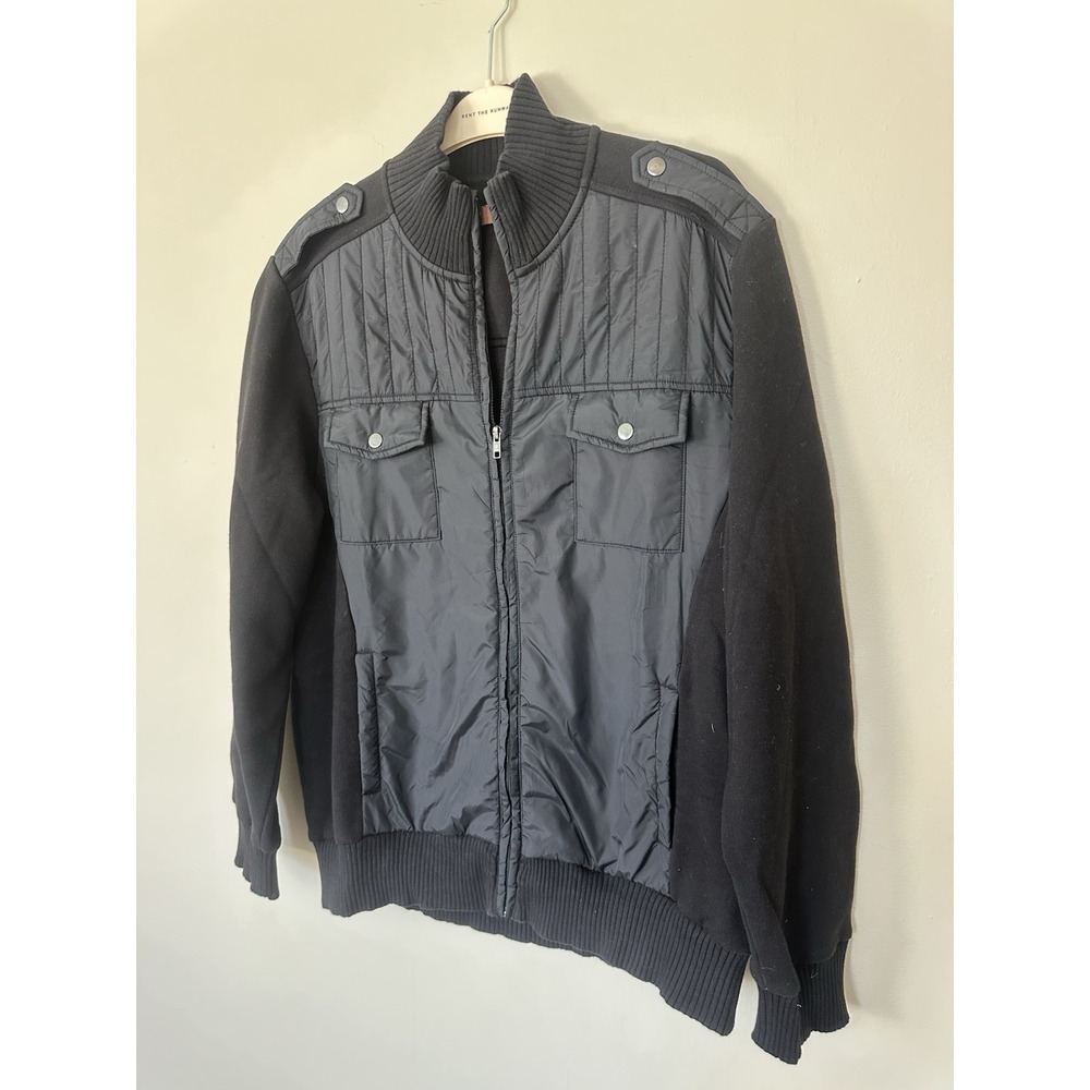 Perry Ellis‎ Men's Black Front Zip Fleece Lined Jacket Size XL